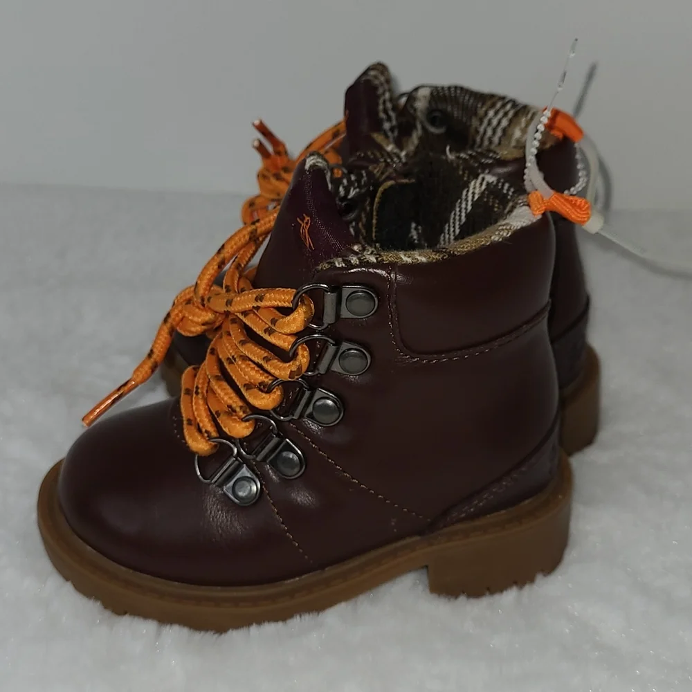 NWOT Original Penguin London Boots Brown w/ Side Zipper Boys' Size 9 - Picture 3 of 10